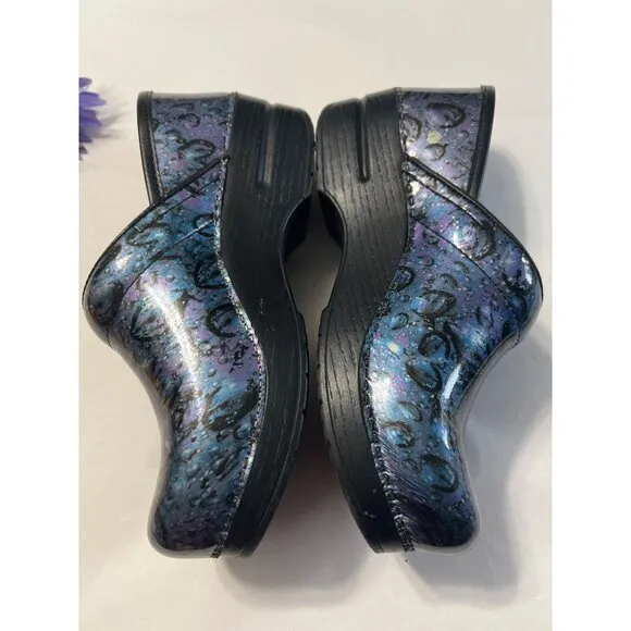 Dansko Limited Edition Professional Clogs Size 37 Multicolor Iridescent Leather