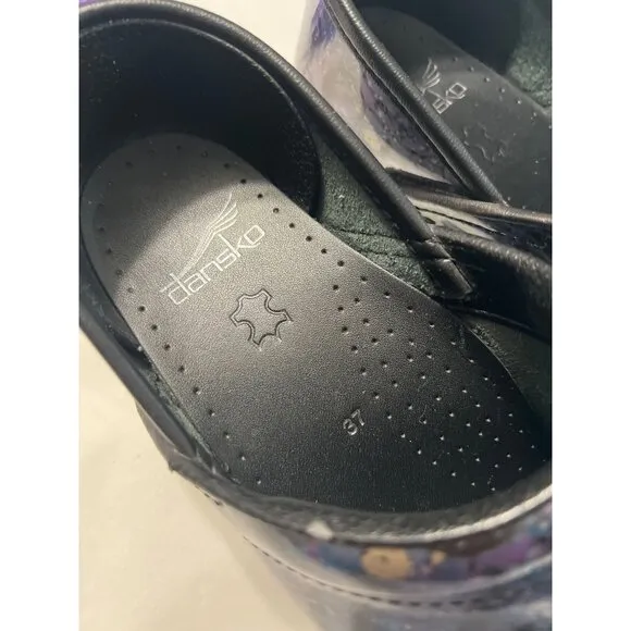 Dansko Limited Edition Professional Clogs Size 37 Multicolor Iridescent Leather