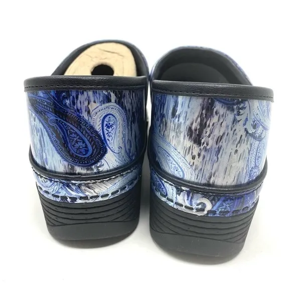 Dansko LT Pro Silver/Blue Paisley Patent 5200-950202