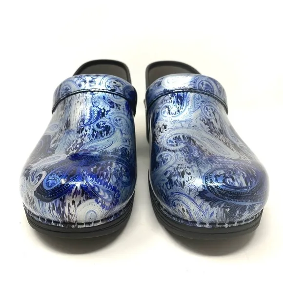 Dansko LT Pro Silver/Blue Paisley Patent 5200-950202