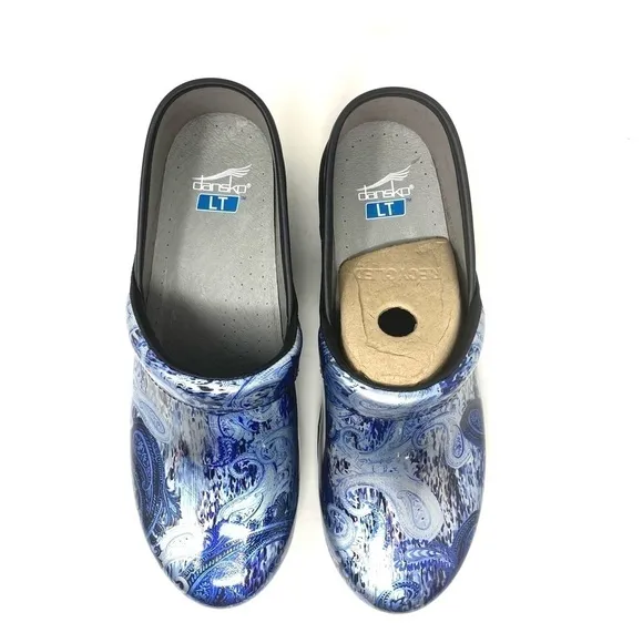 Dansko LT Pro Silver/Blue Paisley Patent 5200-950202
