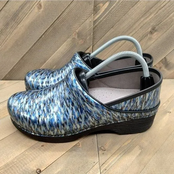 Dansko LT Pro Clogs Womens Size‎ 41 Blue Colorful Comfort Slip On Shoes Casual