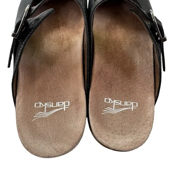 Dansko Martina Leather Mary Jane Mule Clogs Size 9.5