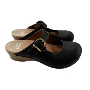 Dansko Martina Leather Mary Jane Mule Clogs Size 9.5