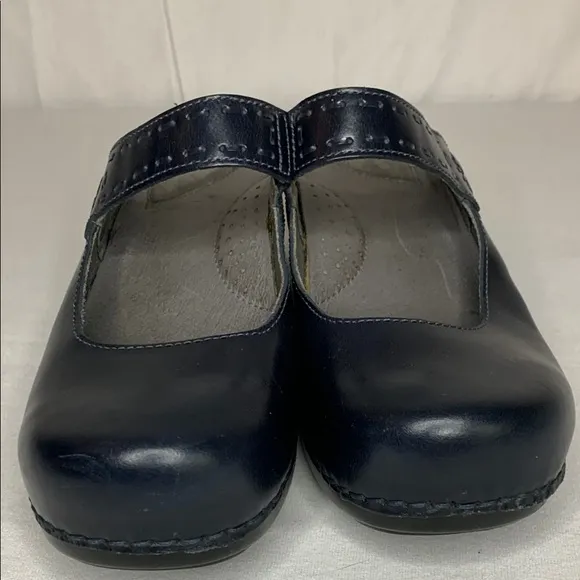 Dansko Navy Leather Clogs Size 40(9-9.5)