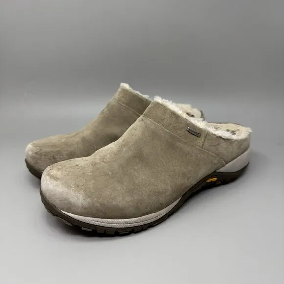 Dansko Parsons Suede Waterproof Clog Faux Fur Women Size 42 EU 11.5 US Gray