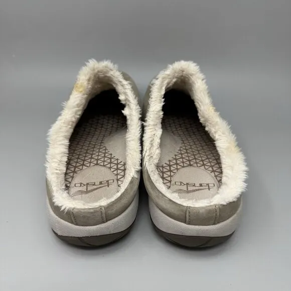 Dansko Parsons Suede Waterproof Clog Faux Fur Women Size 42 EU 11.5 US Gray