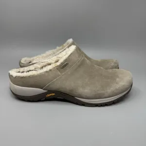 Dansko Parsons Suede Waterproof Clog Faux Fur Women Size 42 EU 11.5 US Gray