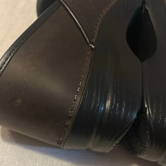 Dansko Pro Women’s Metallic Leather Professional Clogs Vintage Brown Size 40