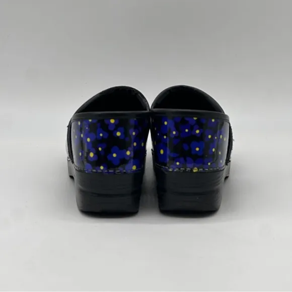 Dansko Professional Black and Blue Clogs. Size 8