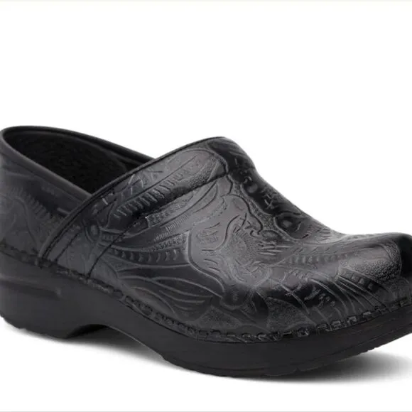 Dansko Professional Black Tooled Clog
