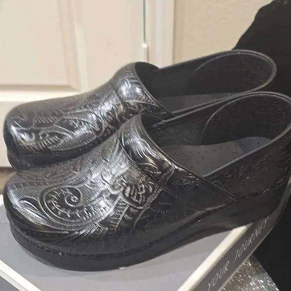 Dansko Professional Black Tooled Clog