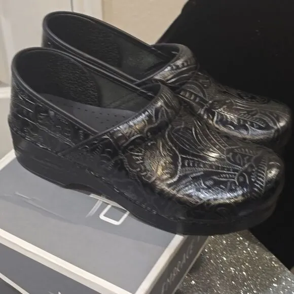Dansko Professional Black Tooled Clog
