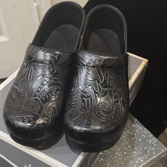 Dansko Professional Black Tooled Clog
