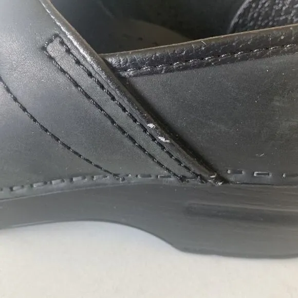 Dansko Professional Black Oiled Leather Clogs Size 37