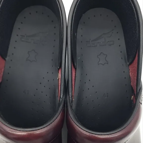 Dansko Professional Cordovan Cabrio Slip On Nursing Clogs Size 41 US 10.5-11