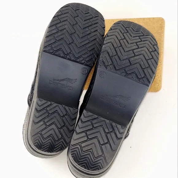 Dansko Professional Embossed Leather Black Comfort Clogs EU 41