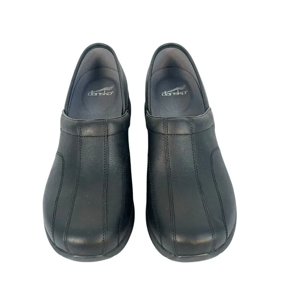 Dansko Professional Light Weight Clogs Black Leather Size 42  new
