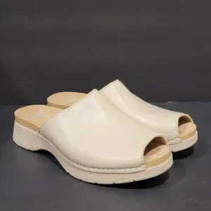 Dansko Ravyn Womens Sandals Slides Ivory Beige Nappa Size 39 US 8.5 Clogs Mules