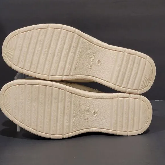 Dansko Ravyn Womens Sandals Slides Ivory Beige Nappa Size 39 US 8.5 Clogs Mules