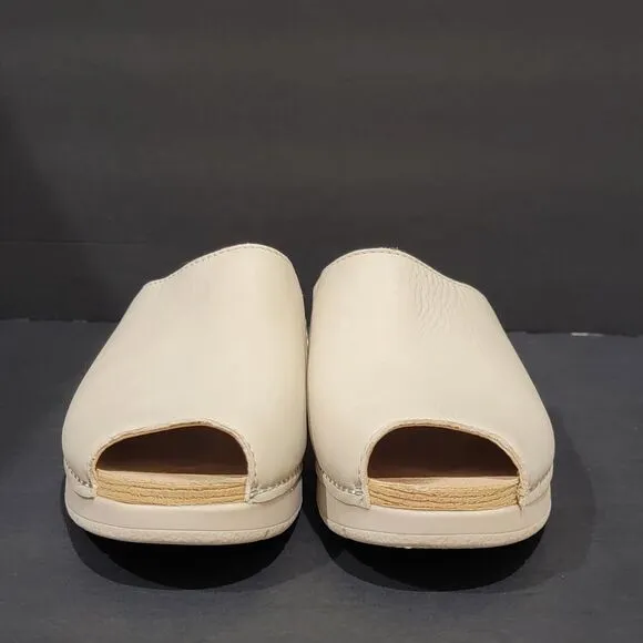 Dansko Ravyn Womens Sandals Slides Ivory Beige Nappa Size 39 US 8.5 Clogs Mules