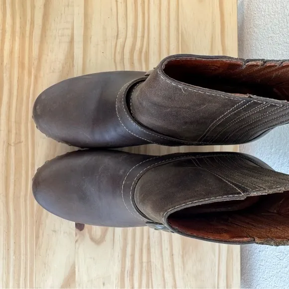 DANSKO Rhianna Clog Style Studded Belted Ankle Boot in Brown EU 37 / US 7