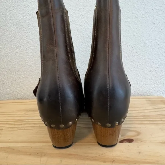 DANSKO Rhianna Clog Style Studded Belted Ankle Boot in Brown EU 37 / US 7