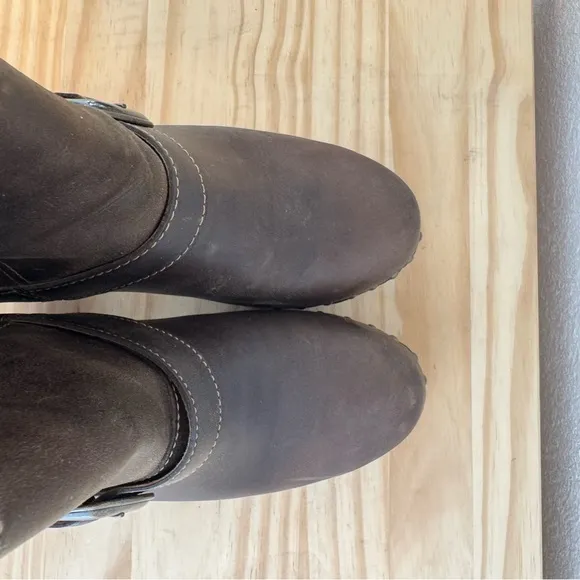 DANSKO Rhianna Clog Style Studded Belted Ankle Boot in Brown EU 37 / US 7