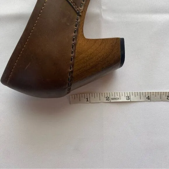 Dansko Riki Brown Leather Studded Clogs Size 38/ 7.5