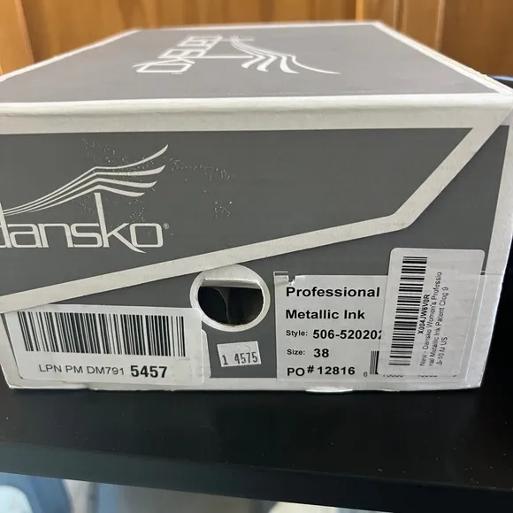Dansko Size 38 Professional Clogs Metallic Ink Comfort Shoes NIB