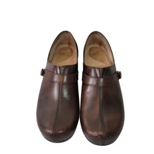 Dansko Size 42 Solstice Brown Brush Off Leather Shoes Slip-On Workwear Comfort