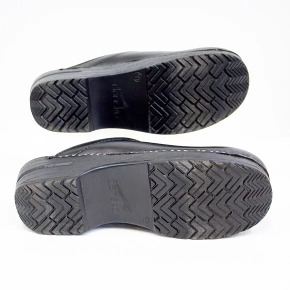 Dansko Sonja Black Cabrio Mule Leather Clogs Women's Size 39