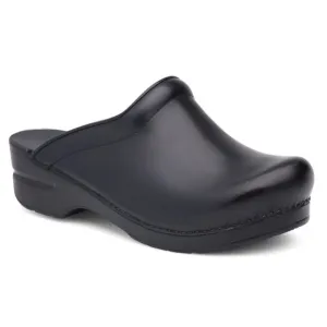 Dansko Sonja Black Cabrio Mule Leather Clogs Women's Size 39