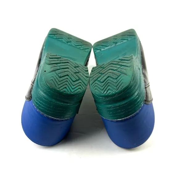 Dansko Translucent Clogs 41 Black Green Blue Slip On Rubber Professional Shoes