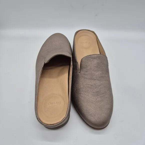 Dansko Women's Mules Shoes Size 38 Lexie Leather Slip-On Gray Metallic (175)