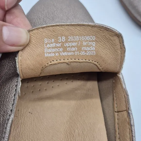 Dansko Women's Mules Shoes Size 38 Lexie Leather Slip-On Gray Metallic (175)