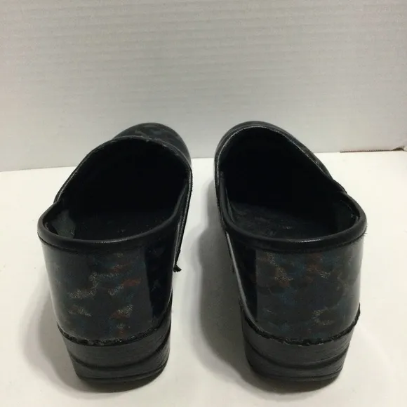 Dansko Women's Nursing Clogs Metallic Multi-Color Leopard Pattern Sz 41 US 10.5