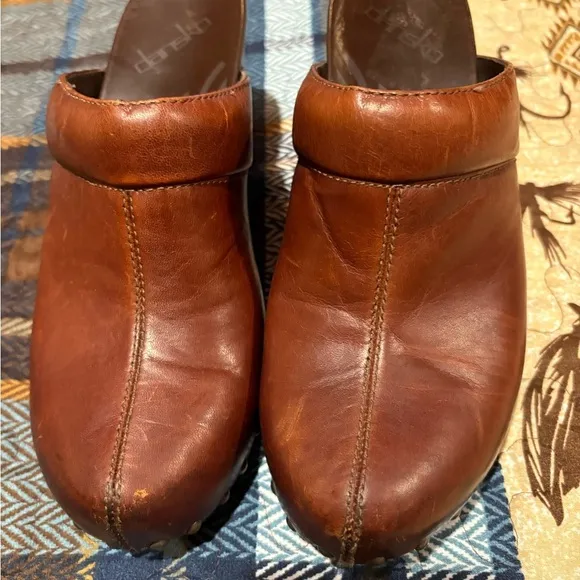 Dansko Women's Rae Full Grain Leather Mule Clog 6.5-7/ EU 37