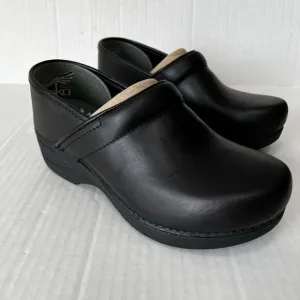 Dansko XP 2.0 Womens Black Leather Comfort Professional Working Clogs 38 Us 7.5