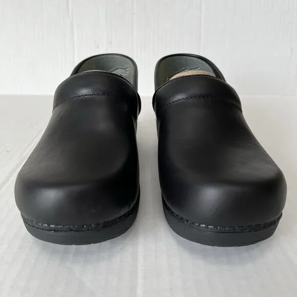 Dansko XP 2.0 Womens Black Leather Comfort Professional Working Clogs 38 Us 7.5