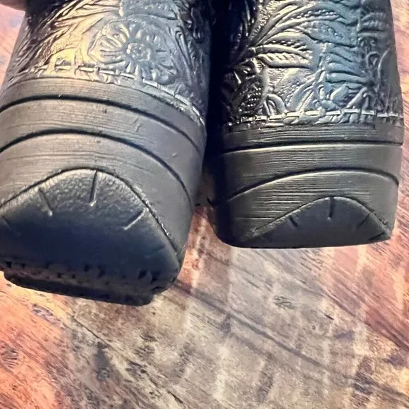 Dansko XP Floral Tooled Professional Clogs 37