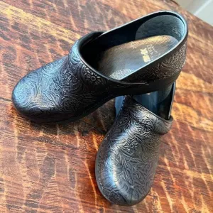 Dansko XP Floral Tooled Professional Clogs 37