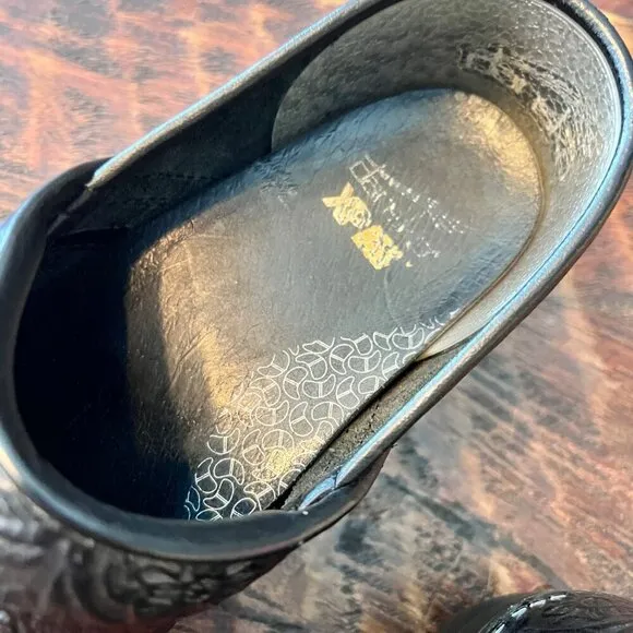Dansko XP Floral Tooled Professional Clogs 37
