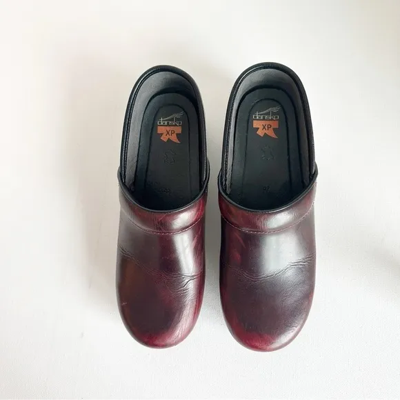 Dansko XP Women’s Burgundy Leather  Comfort Shoes Clogs EU 42/US 11.5-12