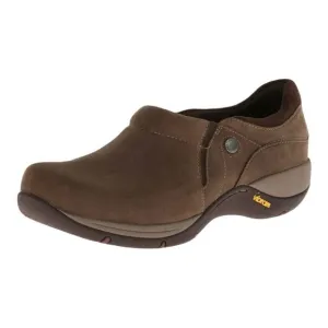 DANSKO Womens Celeste Brown Suede Vibram Slip On Work Comfort Clogs Size 6.5-7