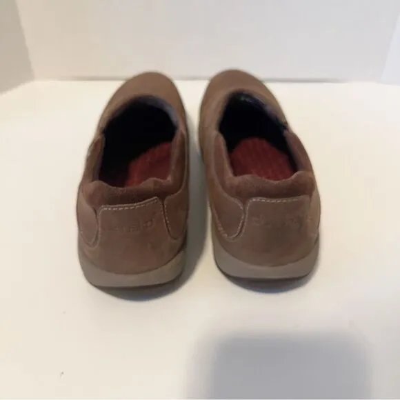 DANSKO Womens Celeste Brown Suede Vibram Slip On Work Comfort Clogs Size 6.5-7