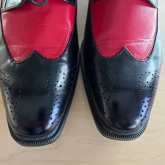 David Stone Two Tone Wingtip Oxfords Dress Shoes in Size 8 D