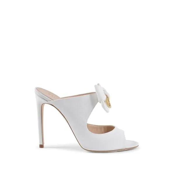 Dee Ocleppo Helen High Mule - White Women Sandals