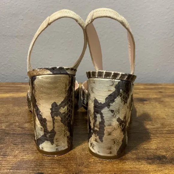 Deimille For Diane B Slingback Snakeskin Heels Size 8 (38)