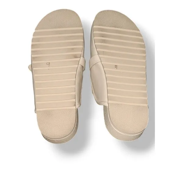 Deltan Brynn Leather Buckle Bohemian Lagan Look Mules SZ 8.5M Ivory leather